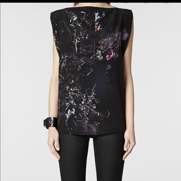 All Saints Tops - All Saints Lucie Silk Floral Top Shirt Size 2